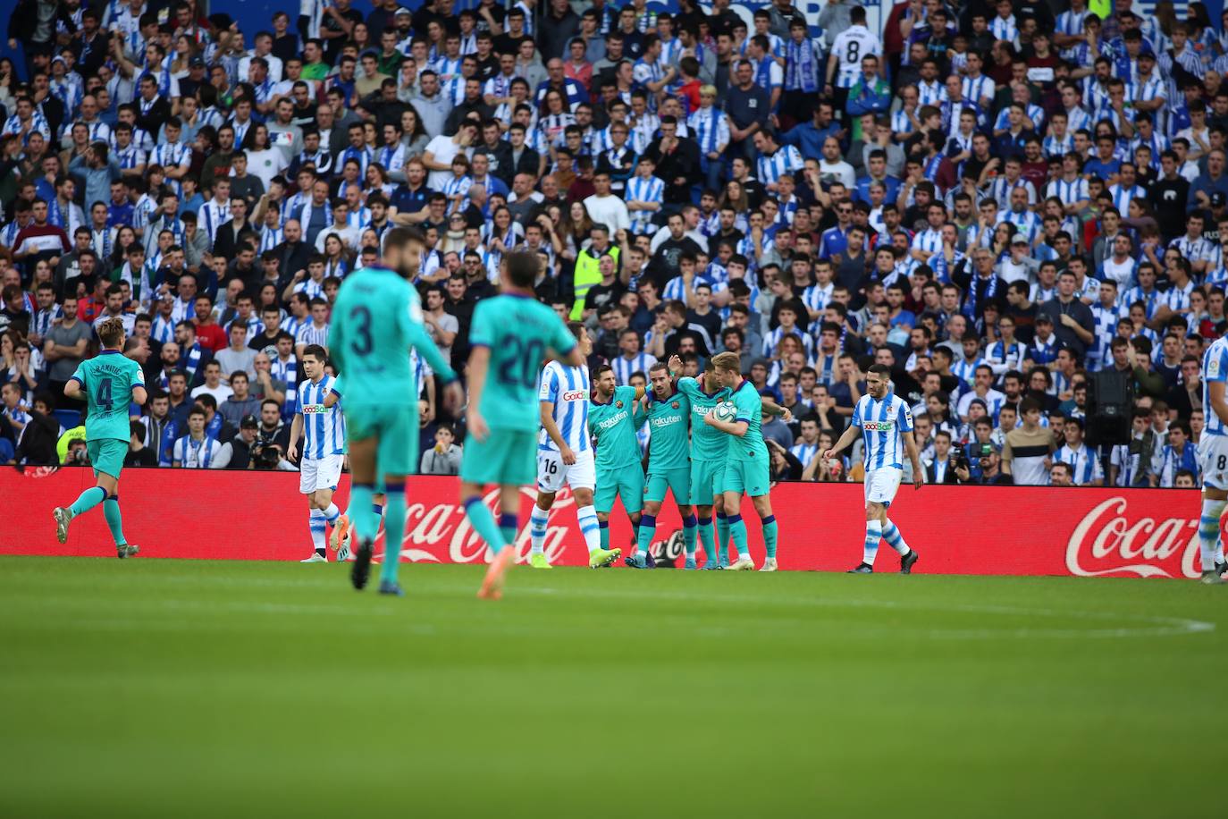 La Real Sociedad y el FC Barcelona han empatado a dos en el Reale Arena. 