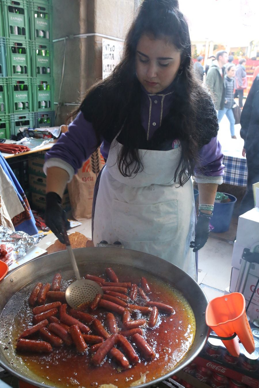 Ambiente festivo en Donostia desde bien temprano. 