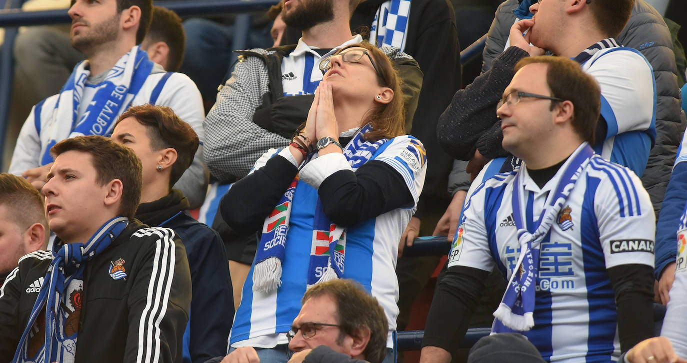 Un buen puñado de aficionados txuri-urdin se desplazaron a Pamplona para ver ganar a la Real Sociedad por 3-4 a Osasuna