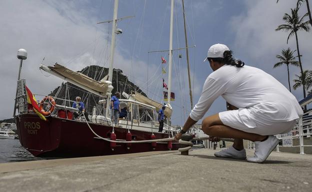 Amarre del barco español en el Club de Yates de la ciudad carioca.