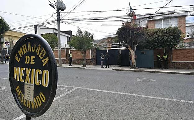 Imagen de la Embajada mexicana en La Paz. 
