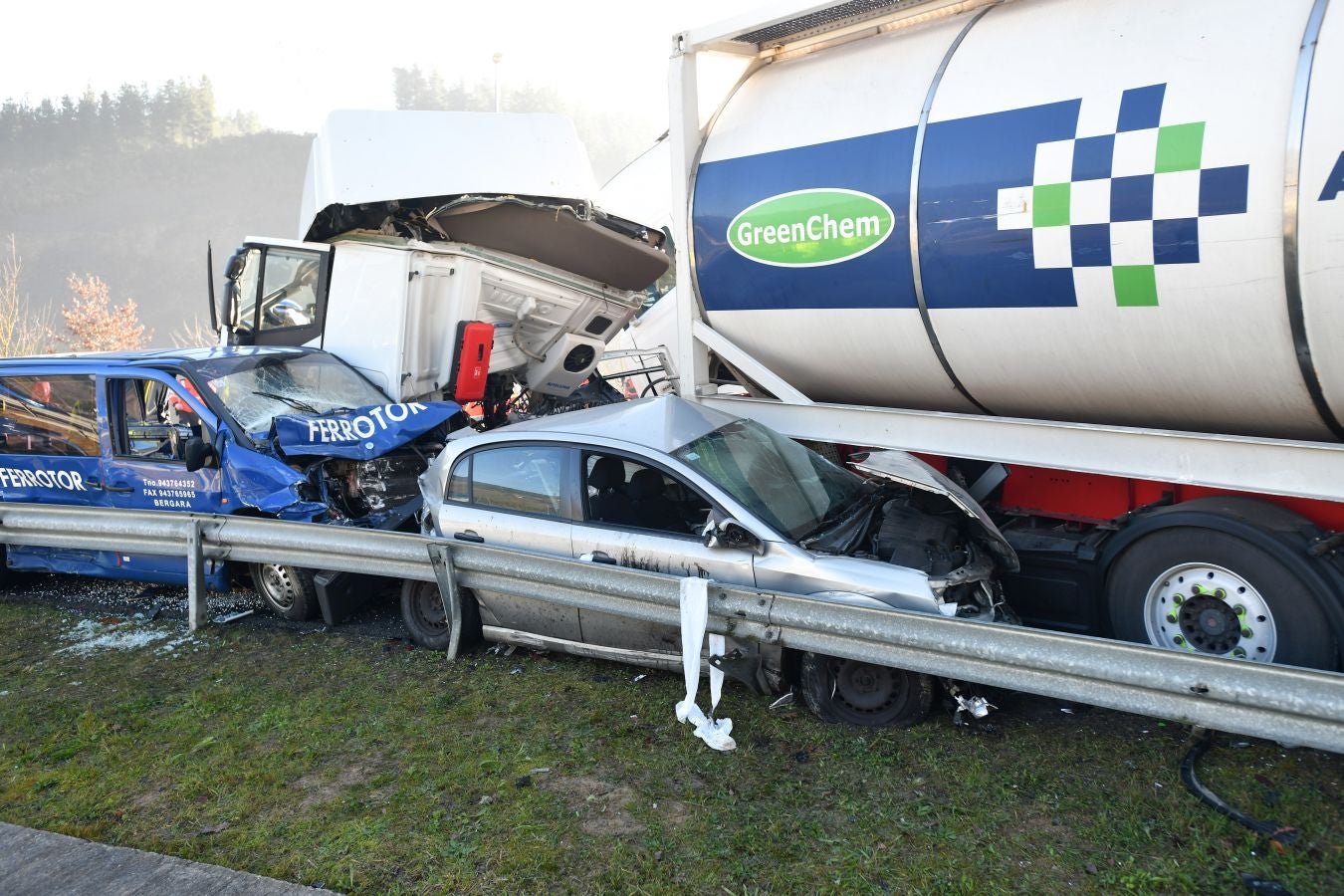 Como consecuencia del accidente, diez personas han resultado heridas, dos de ellas en estado muy grave