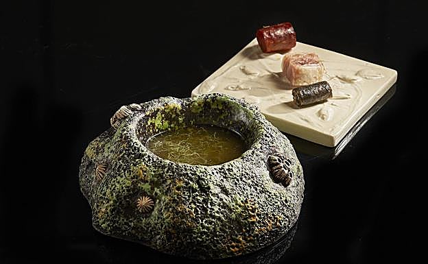 El 'cocido madrileño', según el chef de Aponiente.