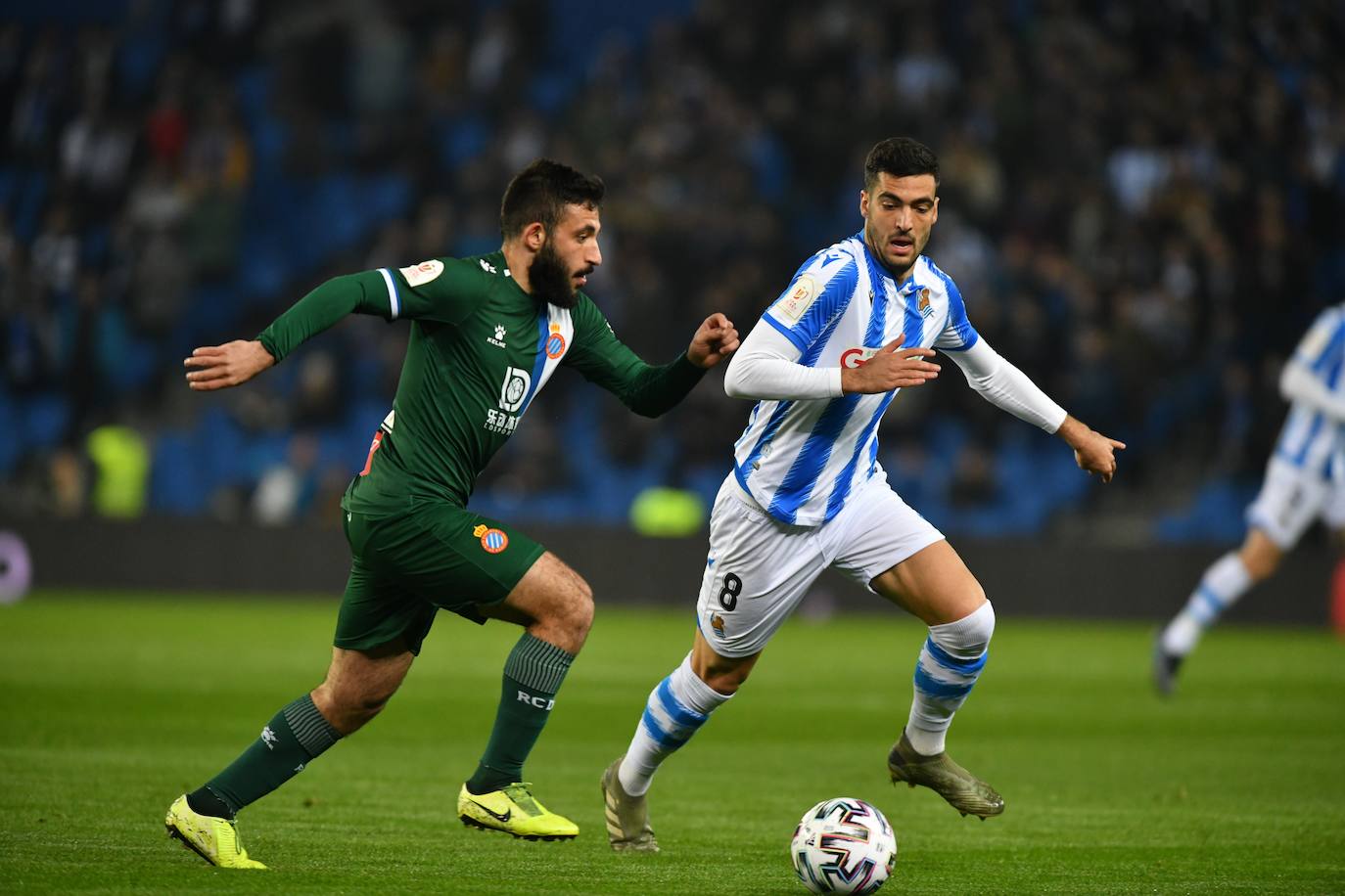 Buen ambiente en la eliminatoria copera que ha enfrentado a los realistas contra el Espanyol