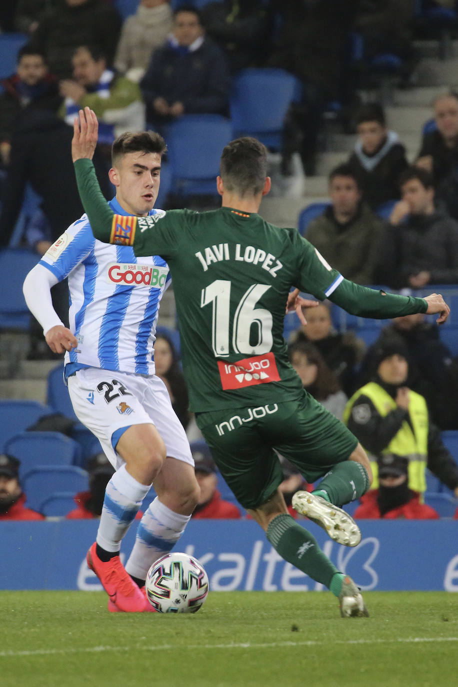 Buen ambiente en la eliminatoria copera que ha enfrentado a los realistas contra el Espanyol