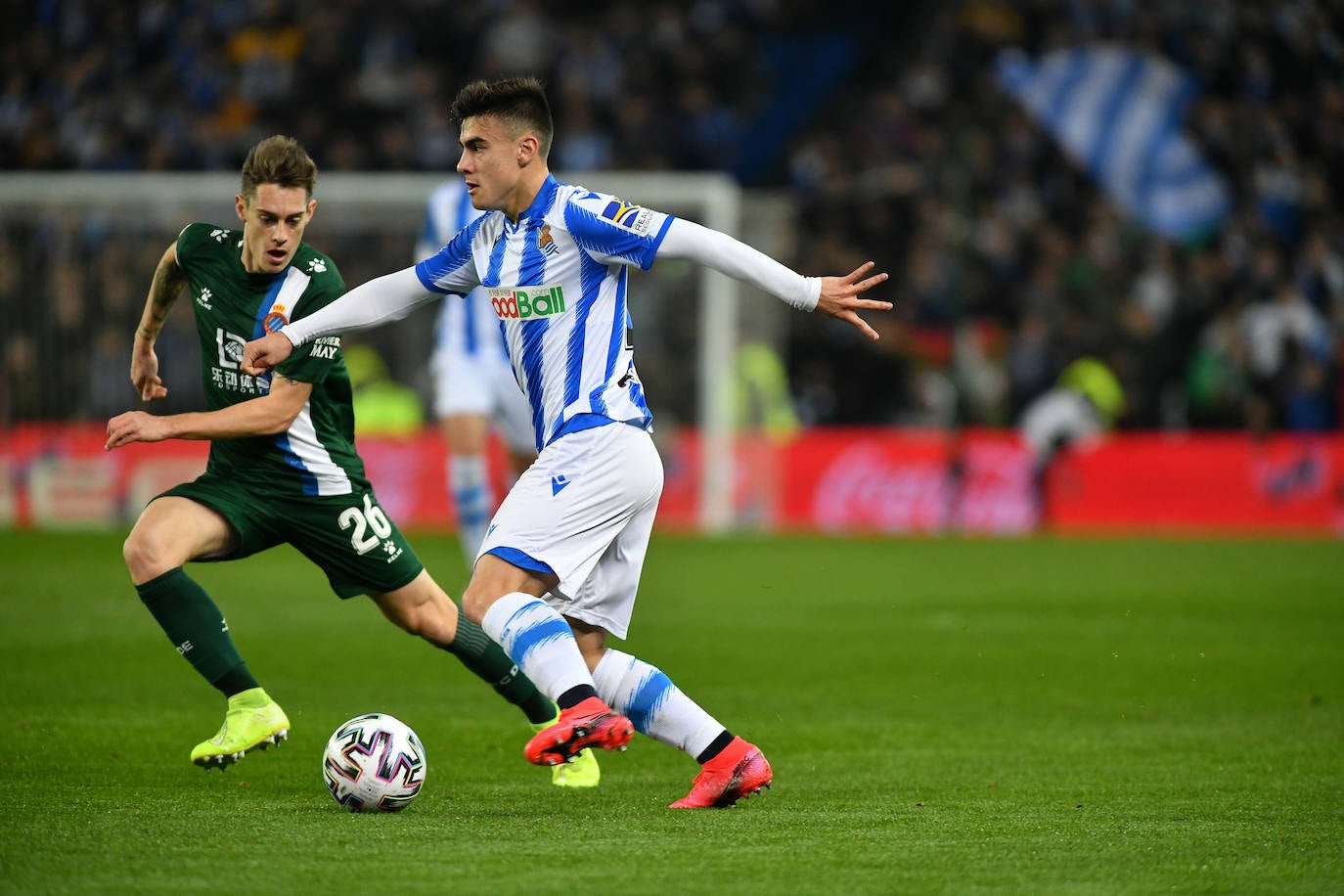 Buen ambiente en la eliminatoria copera que ha enfrentado a los realistas contra el Espanyol