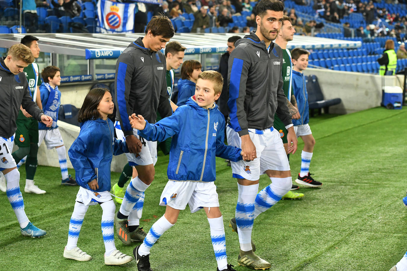 Buen ambiente en la eliminatoria copera que ha enfrentado a los realistas contra el Espanyol