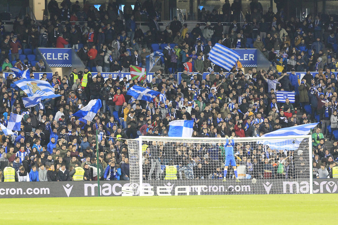 Buen ambiente en la eliminatoria copera que ha enfrentado a los realistas contra el Espanyol