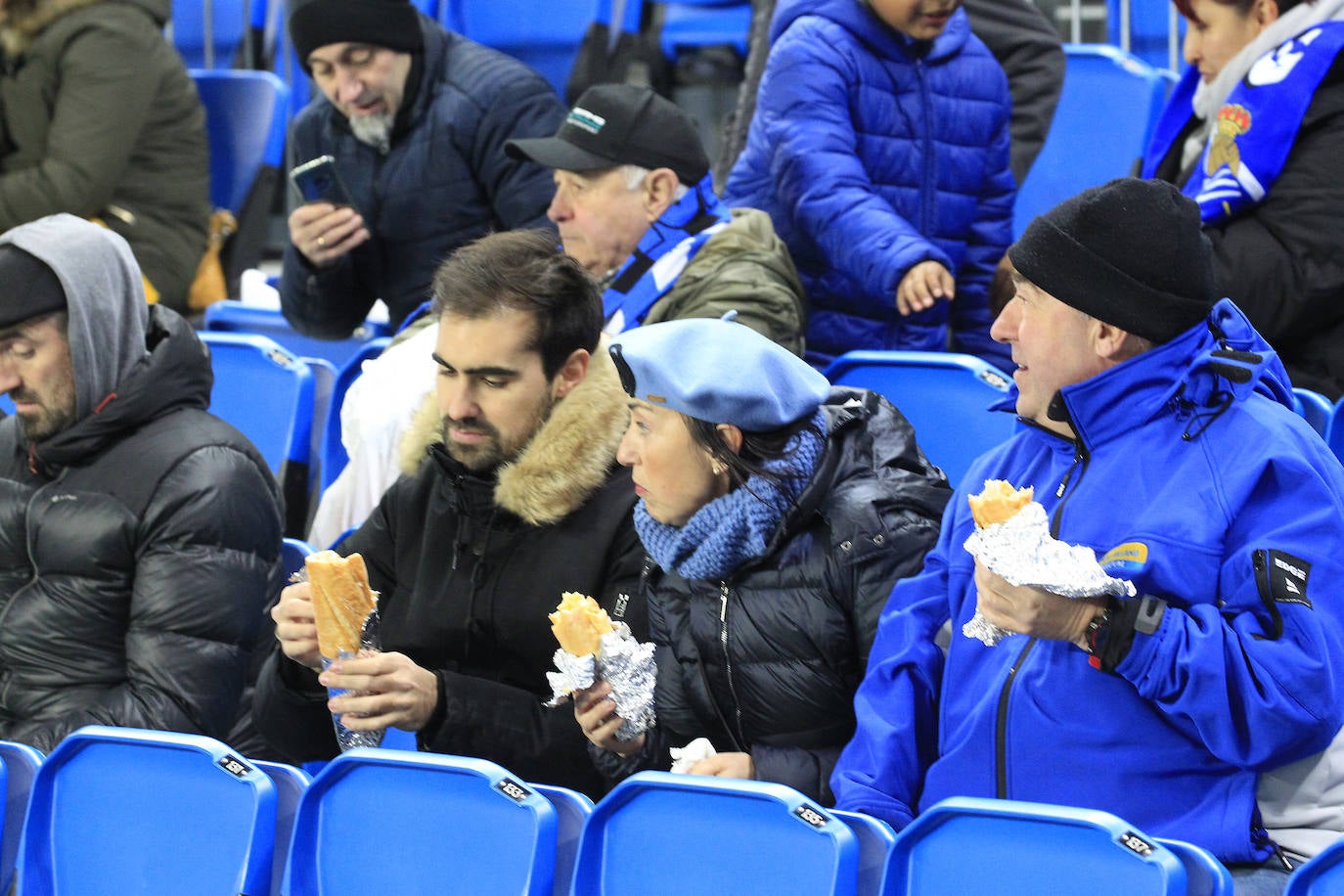 Buen ambiente en la eliminatoria copera que ha enfrentado a los realistas contra el Espanyol