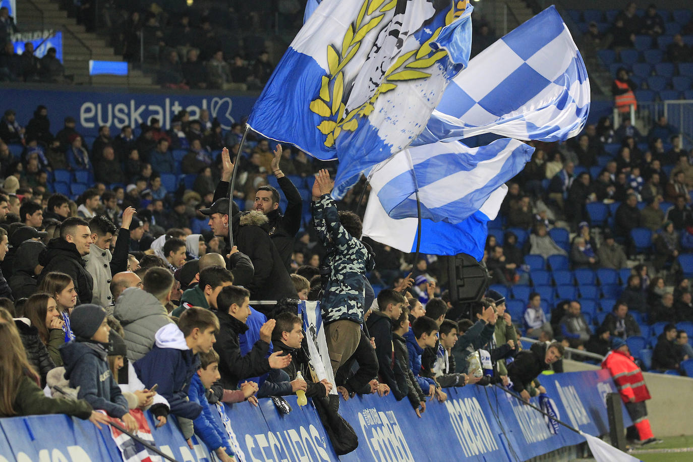 Buen ambiente en la eliminatoria copera que ha enfrentado a los realistas contra el Espanyol