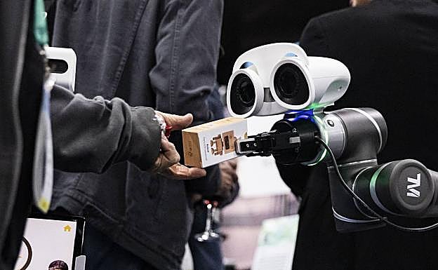 Demostración de robots en Las Vegas. 