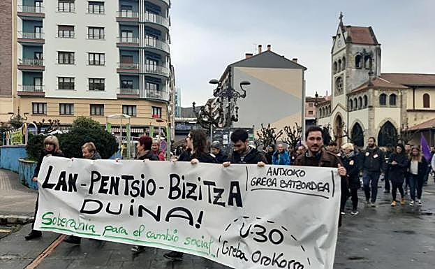 Manifestación en Pasaia.