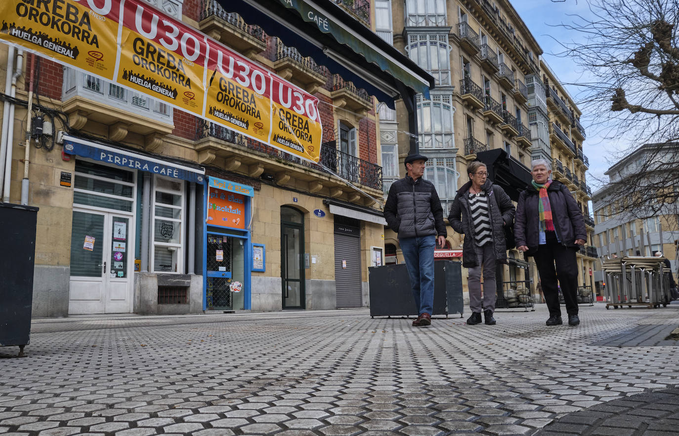 La incidencia de la huelga general del 30 de enero convocada por ELA y LAB ha tenido una incidencia dispar en Gipuzkoa.