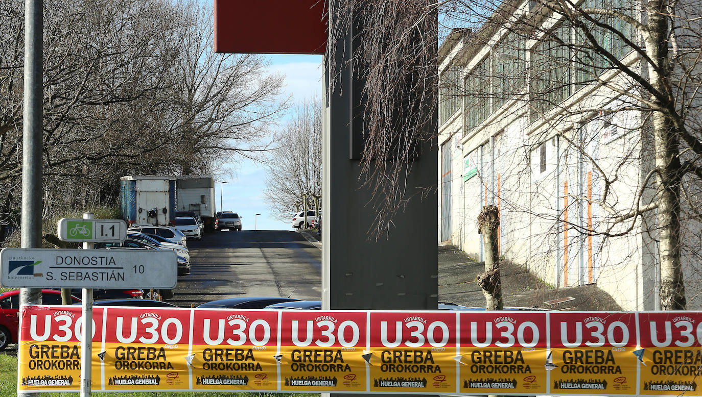 La incidencia de la huelga general del 30 de enero convocada por ELA y LAB ha tenido una incidencia dispar en Gipuzkoa.