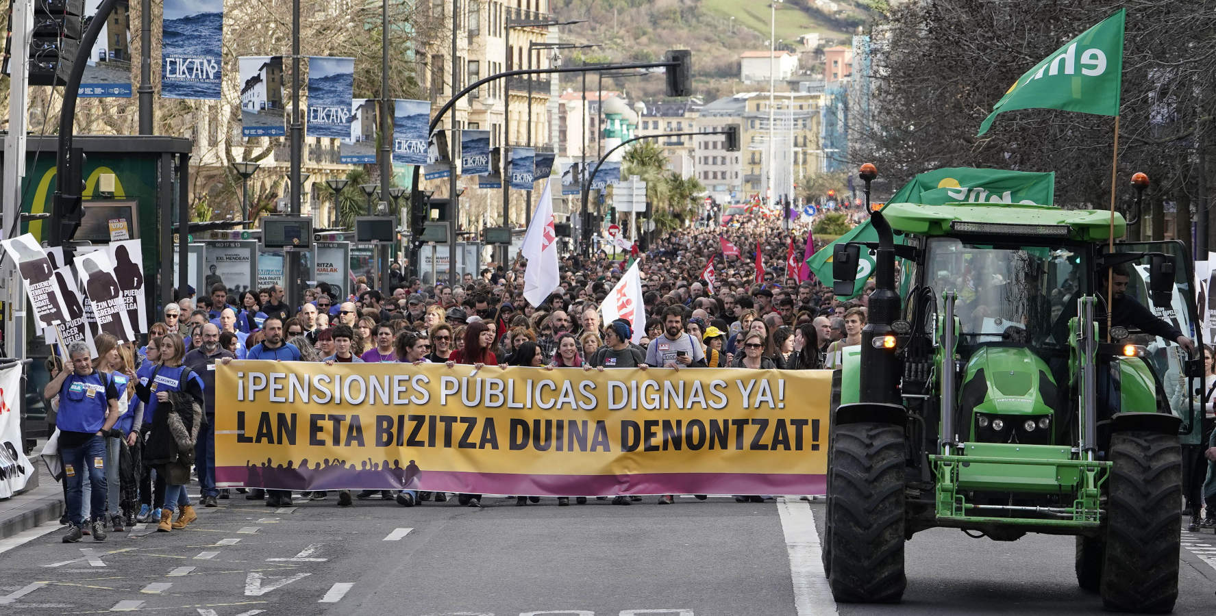 La incidencia de la huelga general del 30 de enero convocada por ELA y LAB ha tenido una incidencia dispar en Gipuzkoa.