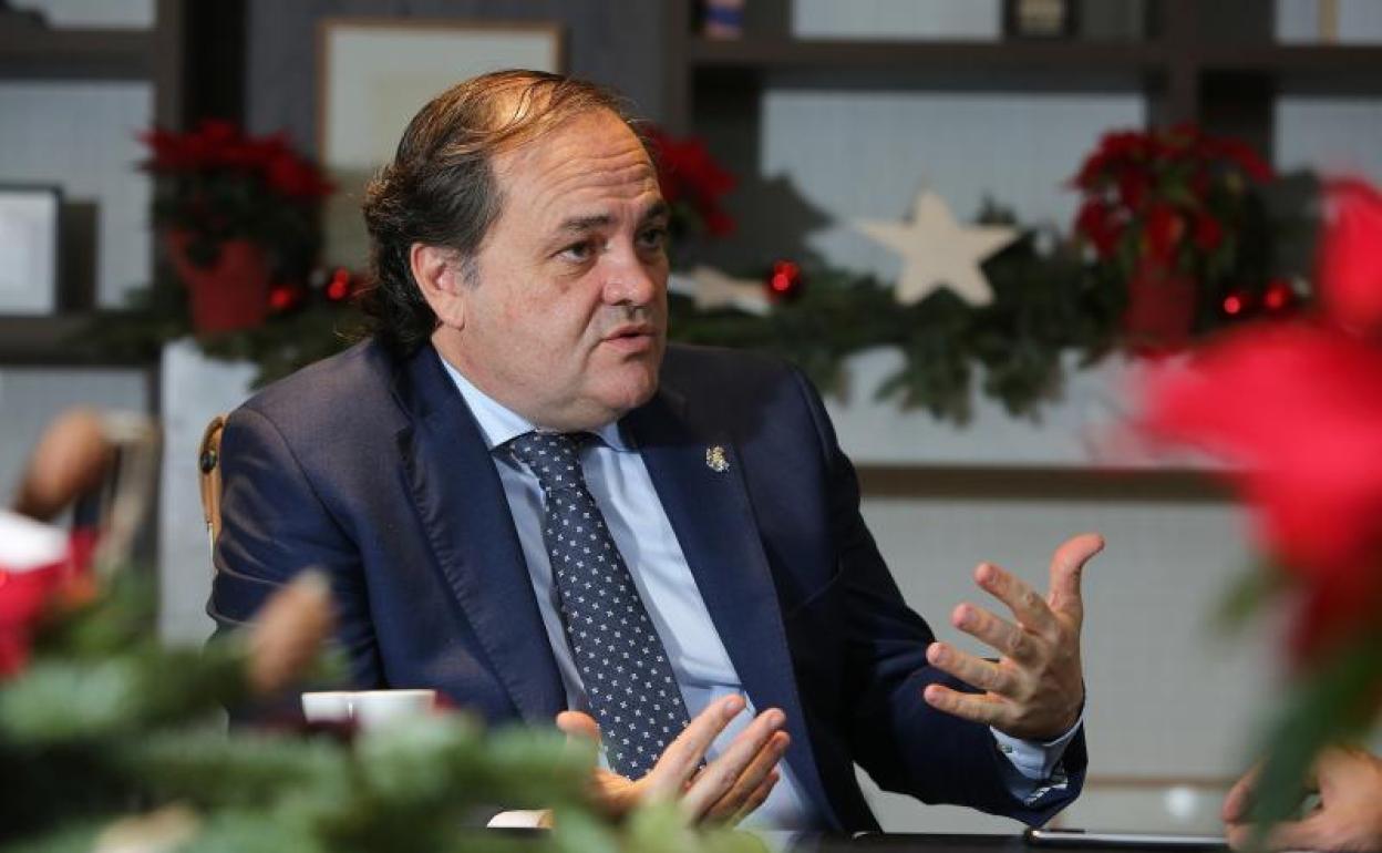 Jokin Aperribay, presidente de la Real Sociedad, en una imagen de archivo. 