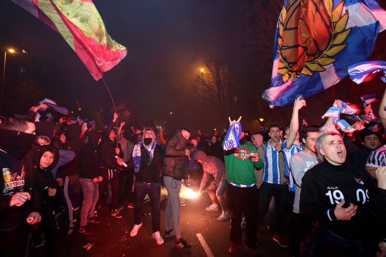 La afición txuri-urdin no ha fallado en las horas previas al partido de semifinales de Copa del Rey frente al Mirandes.
