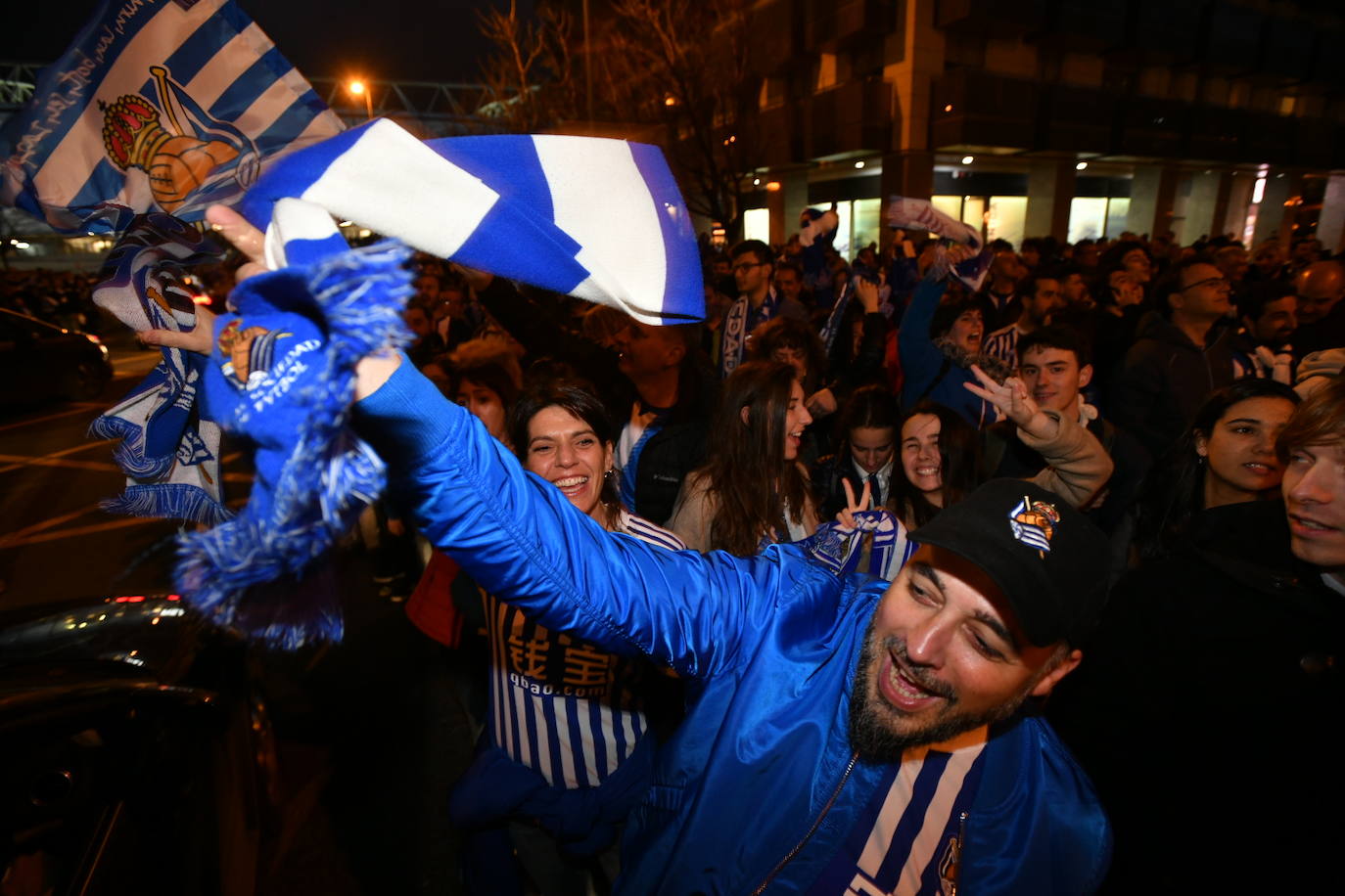 La afición txuri-urdin no ha fallado en las horas previas al partido de semifinales de Copa del Rey frente al Mirandes.
