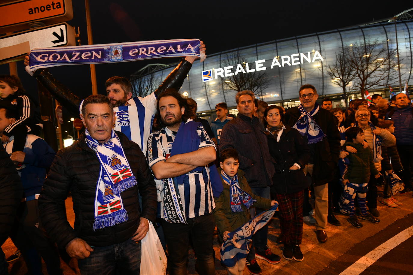 La afición txuri-urdin no ha fallado en las horas previas al partido de semifinales de Copa del Rey frente al Mirandes.