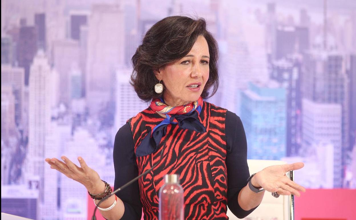 La presidenta del Banco Santander, Ana Botín. 