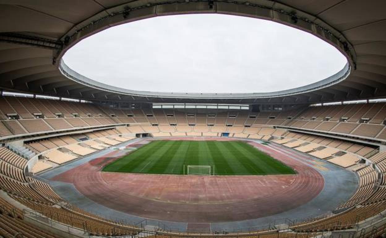 Plano general del estadio de La Cartuja en Sevilla. 