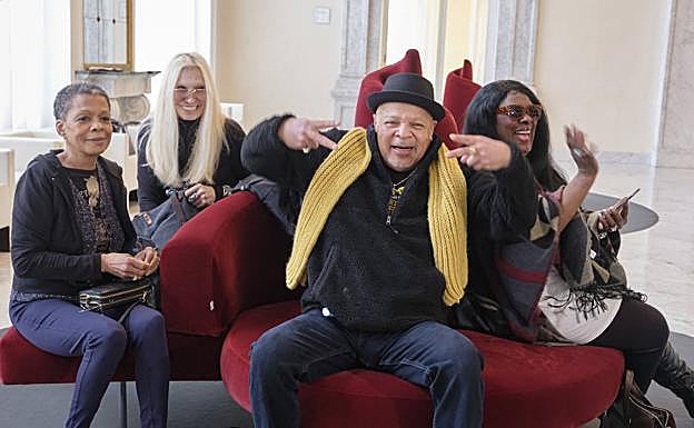 Carolyn Crawford, Chris Clark, Spyder Turner y Ruby Andrews, ayer en el Victoria Eugenia. 