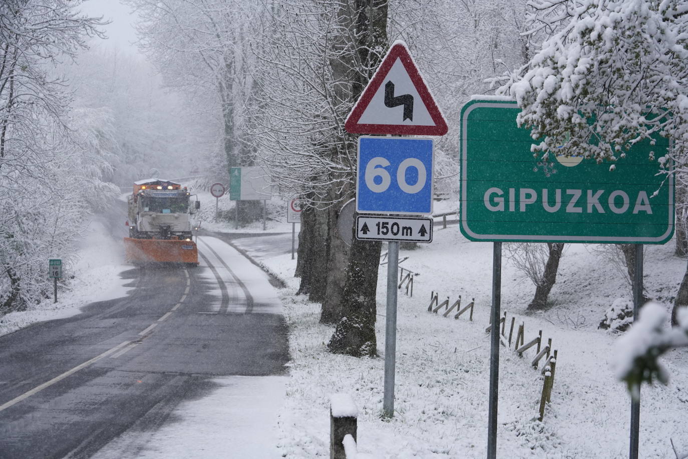 La nieve llega a Gipuzkoa