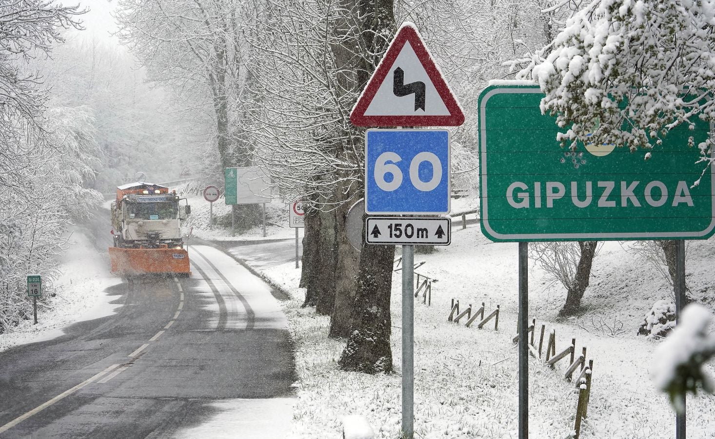 La nieve llega a Gipuzkoa