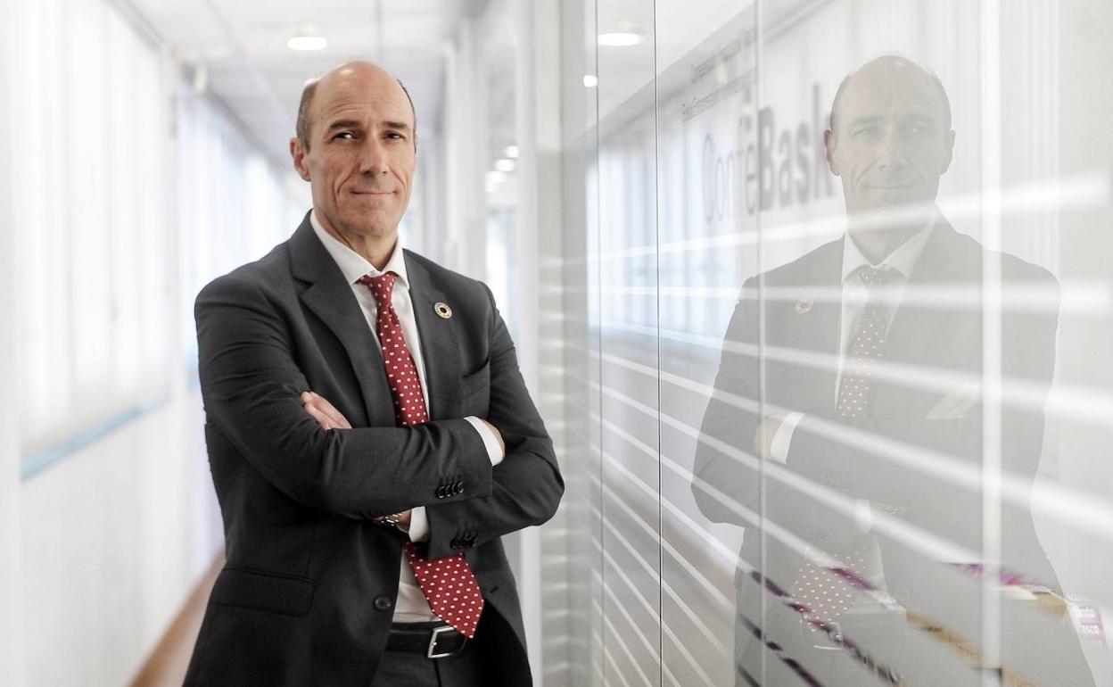 Eduardo Zubiaurre, presidente de Confebask, en una imagen reciente de archivo. 