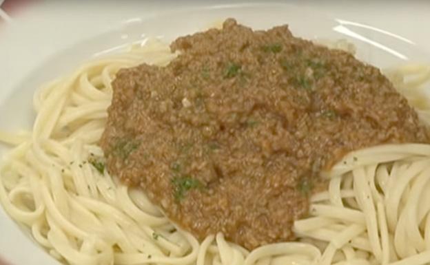 Receta de pasta boloñesa de David de Jorge