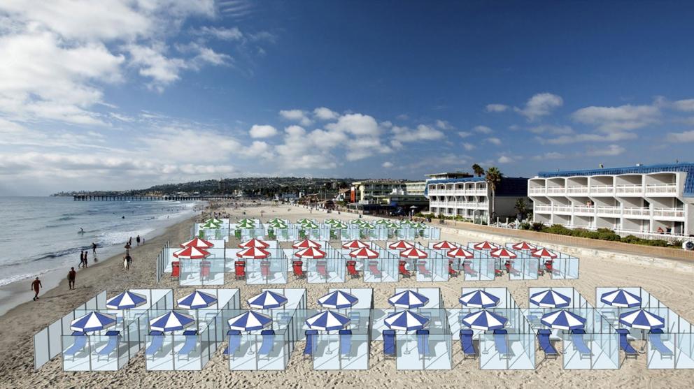 Así son los cubículos que se han propuesto para las playas italianas. 