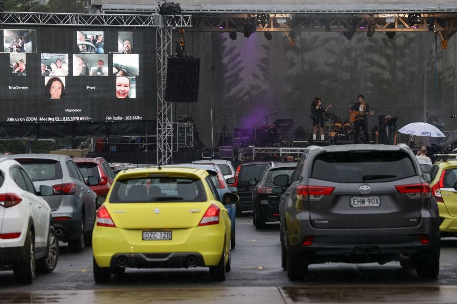 Concierto en modo 'drive-in' en Sidney. 