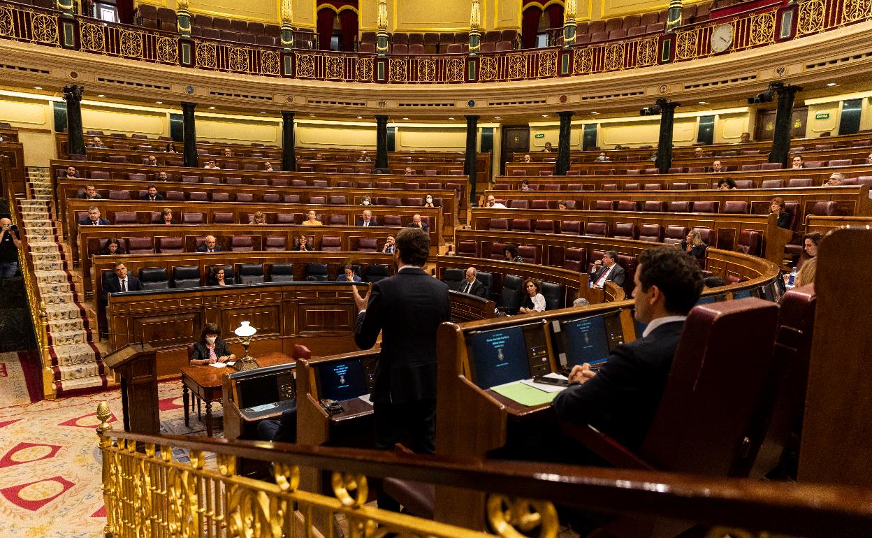 Un momento de la sesión de control del miércoles en el Congreso. 