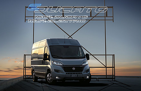 De aspecto imponente, el Fiat E-Ducato cuenta con una capacidad de carga enorme, la más grande del mercado.