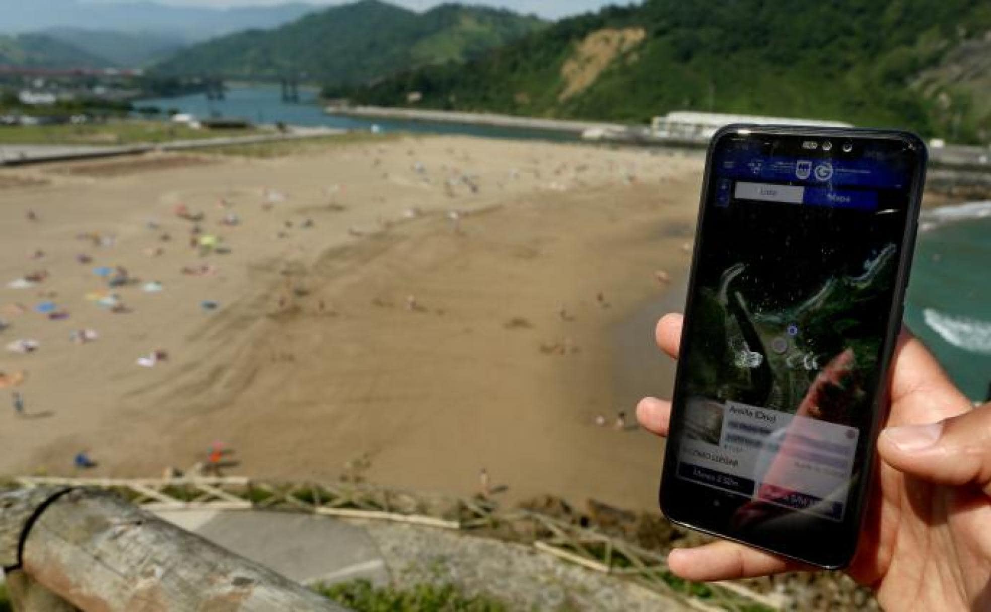 La App que muestra desde hoy en tiempo real la ocupación de las playas, en su caso La Antilla de Orio