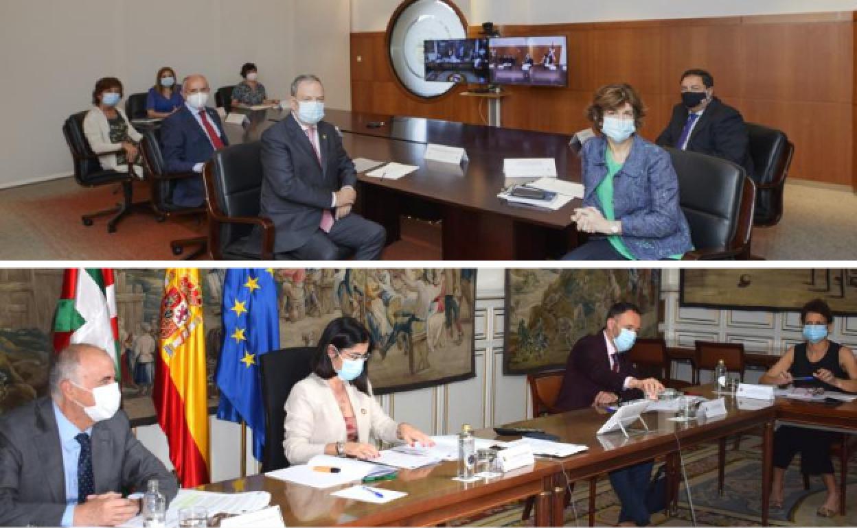 Los dos gobiernos escenifican su pacto para cumplir el Estatuto con tres traspasos