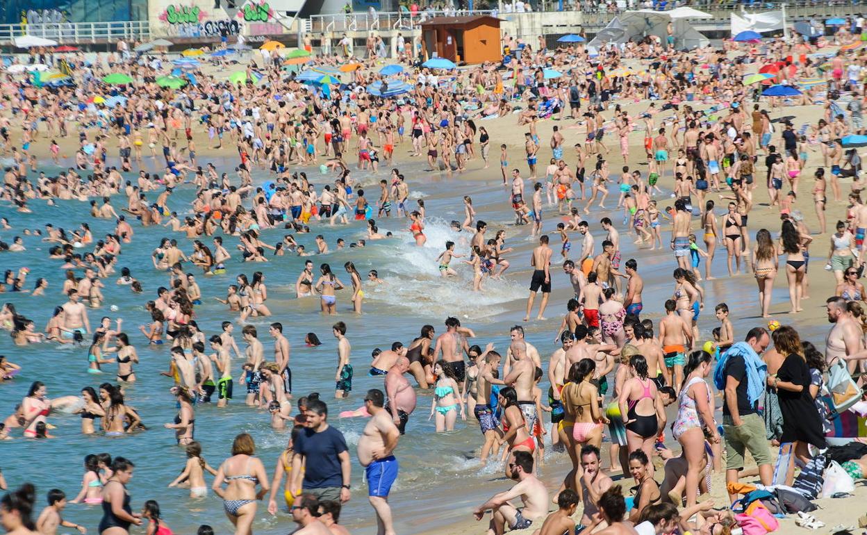 La Zurriola, a rebosar el pasado domingo