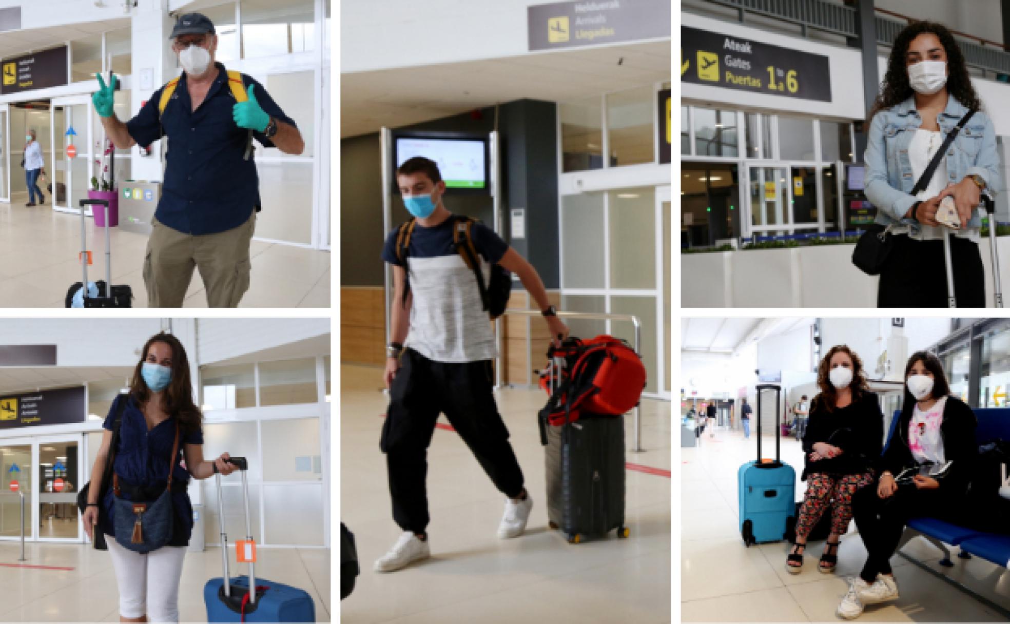 El aeropuerto de Hondarribia acoge a sus primeros viajeros de la era post-Covid