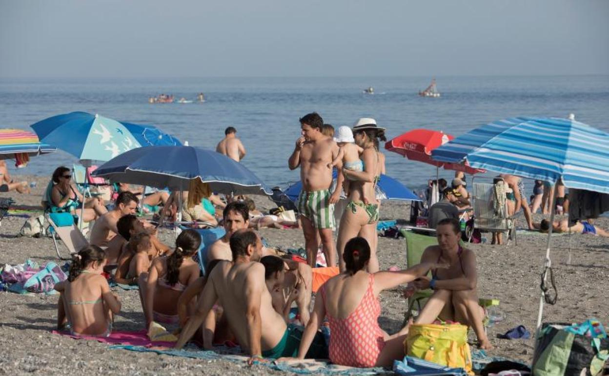 Imagen de la playa granadina de Motril el pasado fin de semana