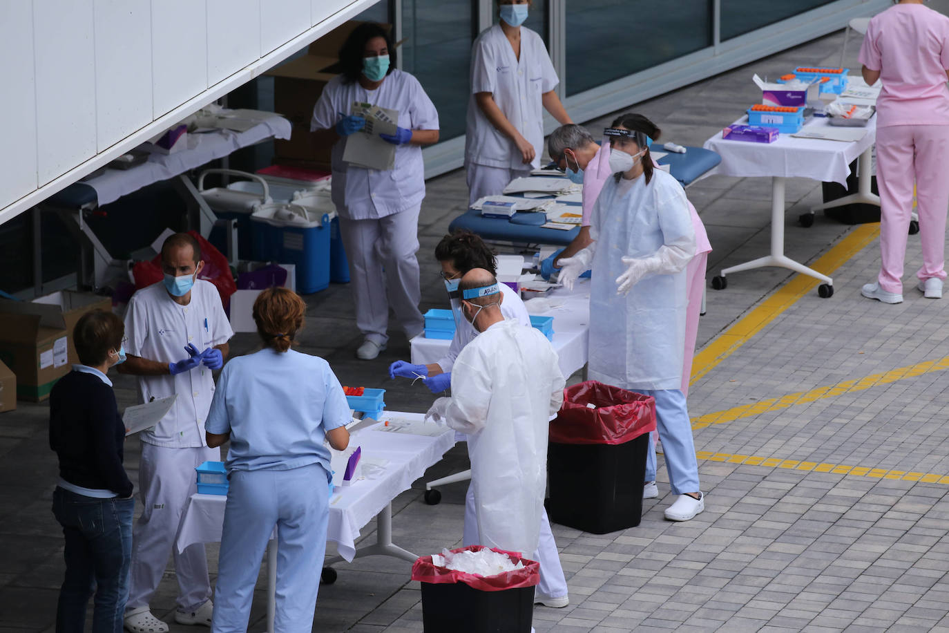 Pruebas PCR en Eibar. 