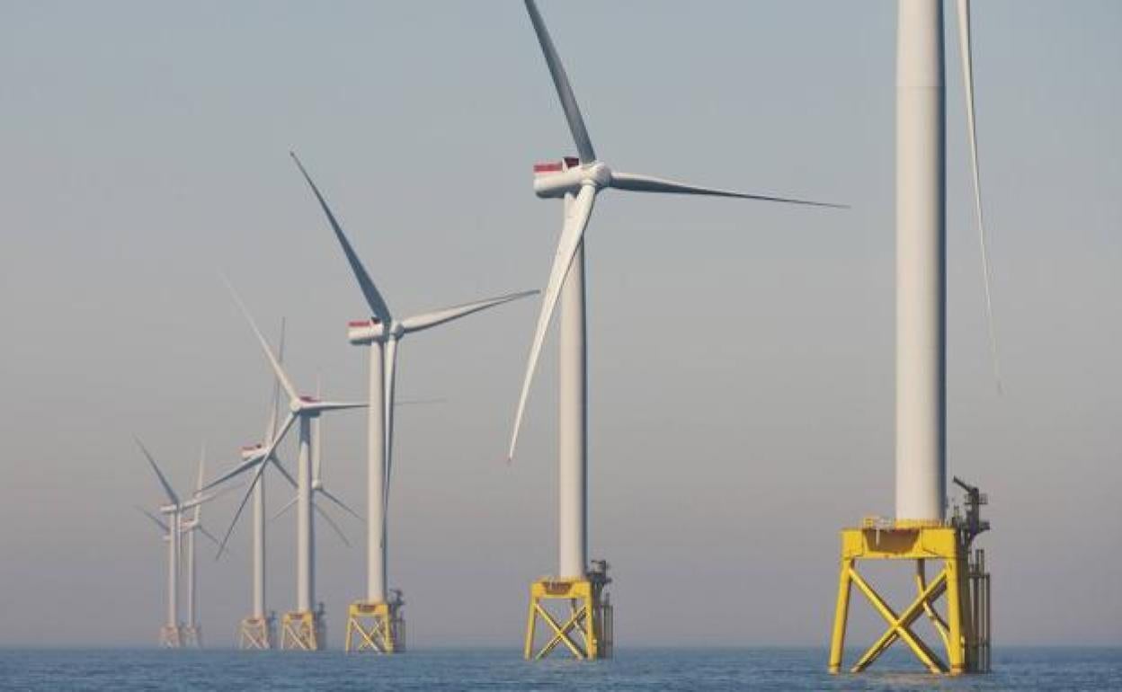 El East Anglia One, situado en aguas inglesas del Mar del Norte. 