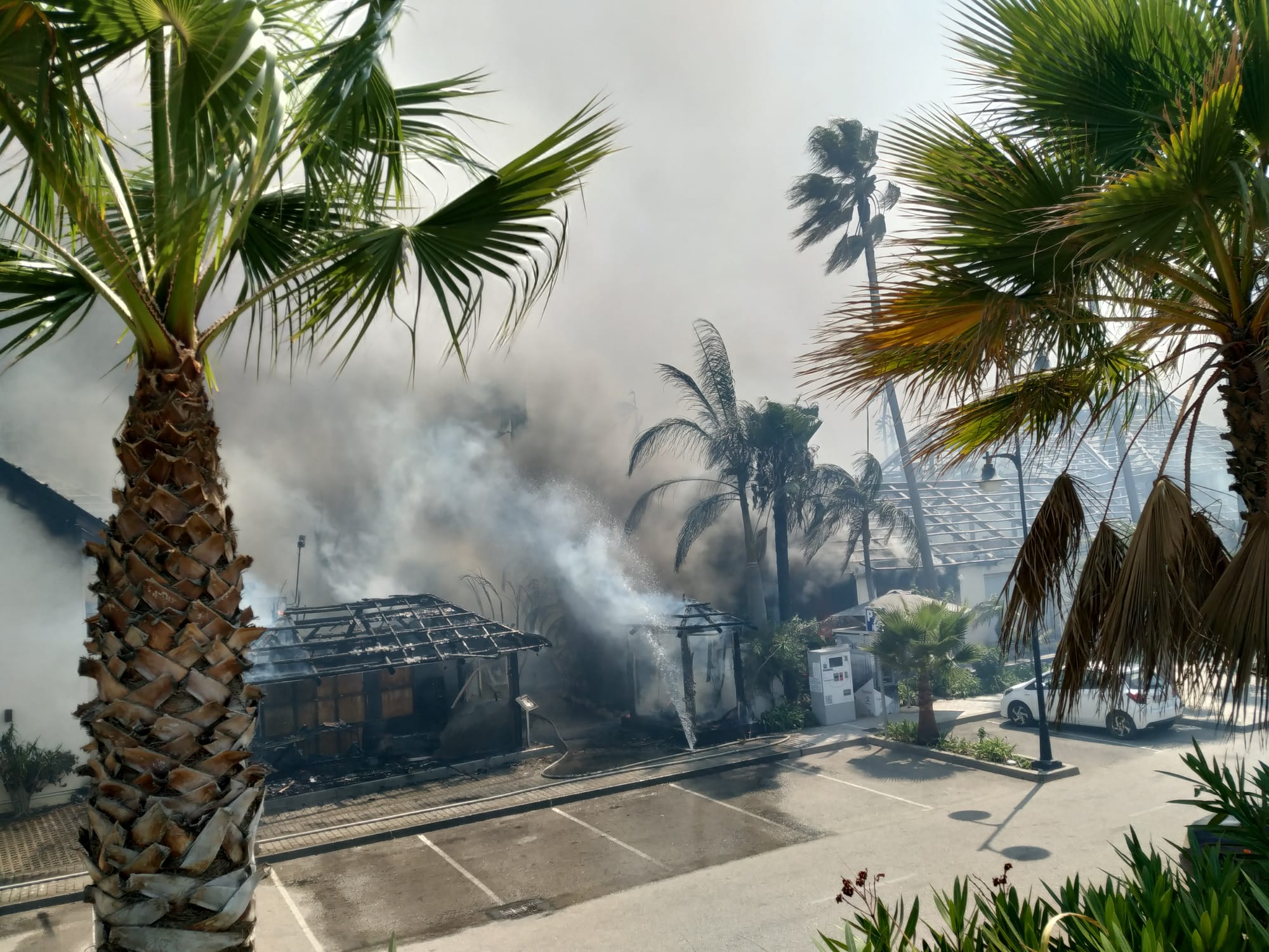 Efectivos del Plan Infoca y del Consorcio Provincial de Bomberos trabajan en la zona