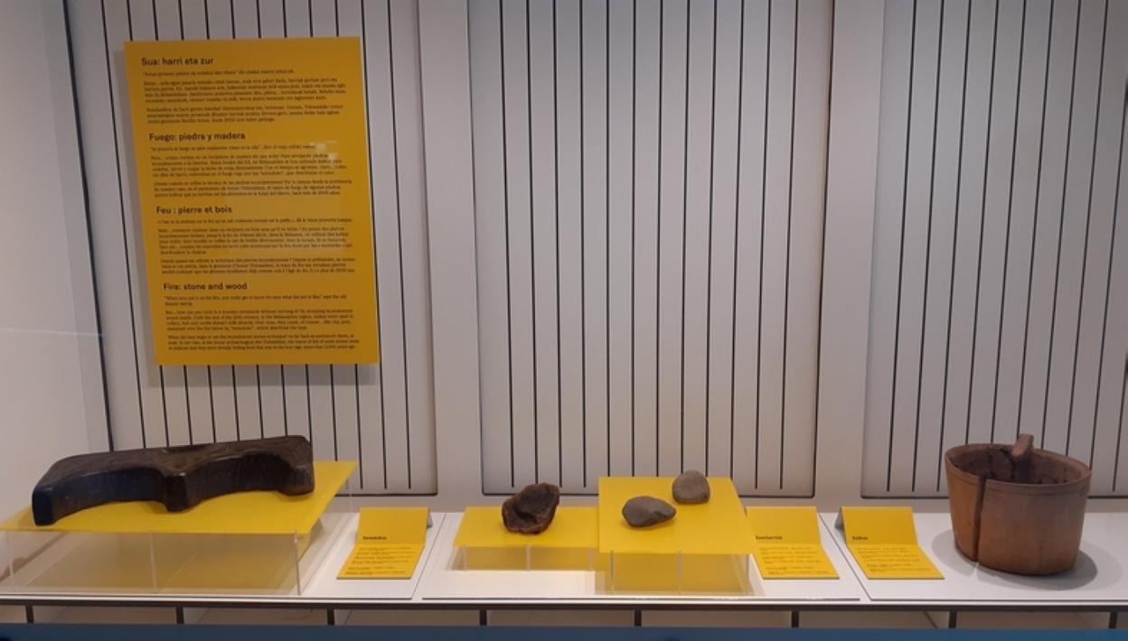 Piezas que exhibe Oiasso cedidas por Gordailua. 