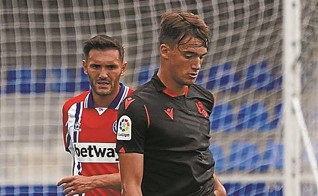 Urko González de Zárate, durante el amistoso contra el Alavés. 