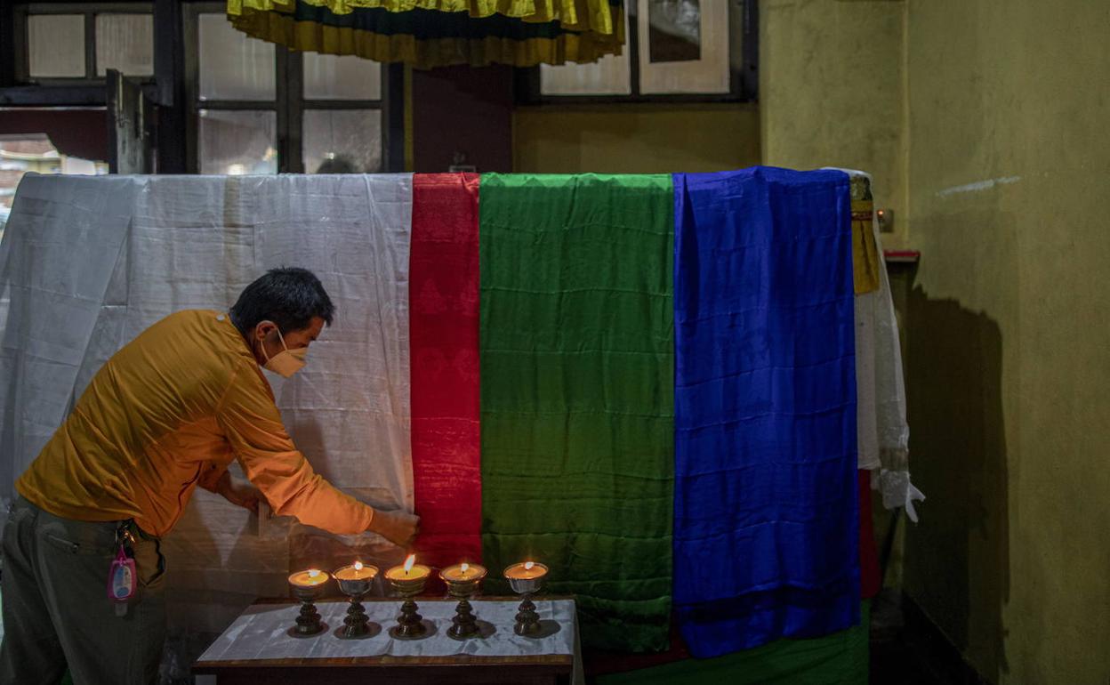 Altar en recuerdo del sherpa Ang Rita.
