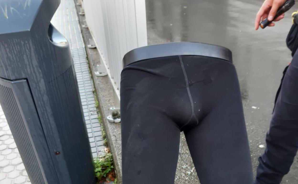 El maniquí hallado en el lugar del 'accidente'. 