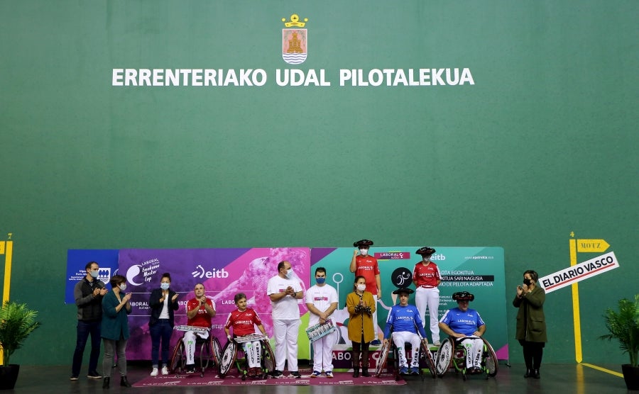 Errenteria ha acogido la final de pelota vasca adaptada, donde se han medido los jugadores clasificados el 4 de octubre en Bidania. 