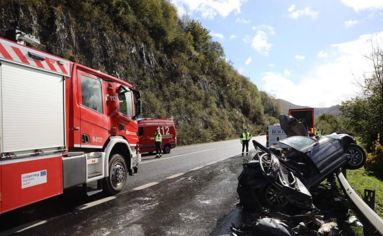 Imagen de la situación en la que ha quedado el vehículo.