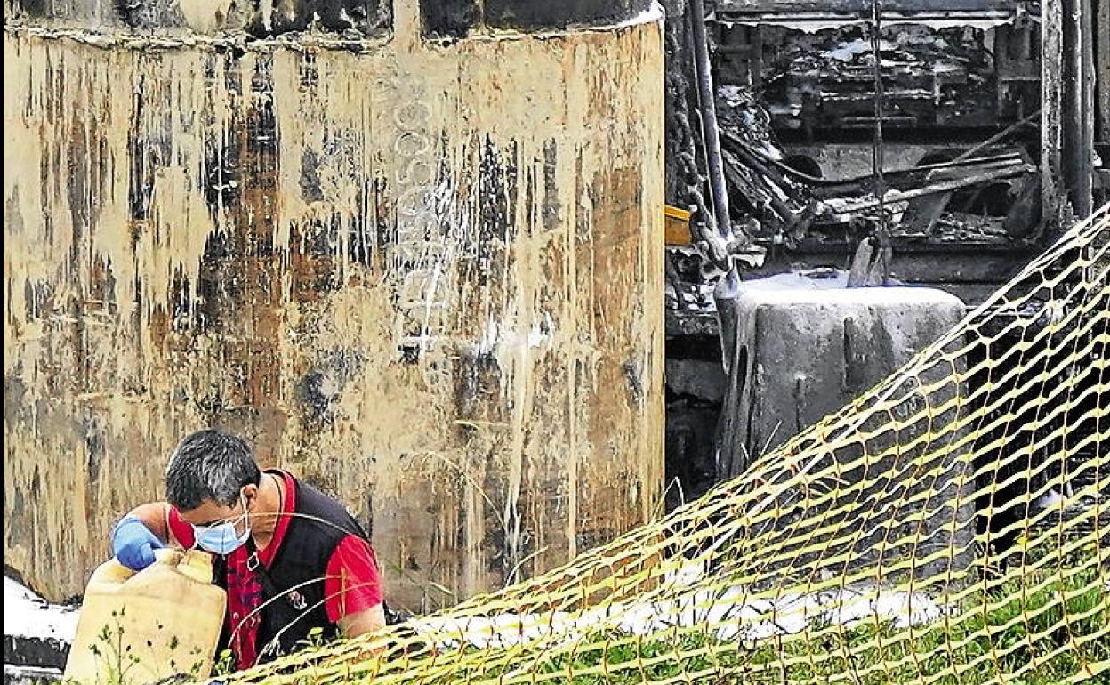 Sabotaje a varias maquinas de las obras del TAV en Elorrio.