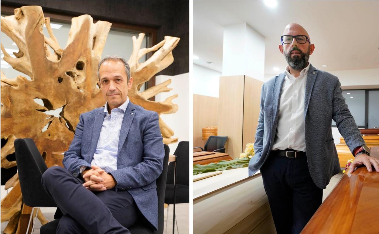 Javier Salgado, director general de Funeraria Vascongada y Antxon Oruesagasti, gerente de Memora Gipuzkoa. 